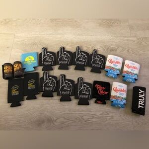 Lot of 17 Branded Beer & Hard Seltzer Can Koozies Coca-Cola, Truly, Topo Chico